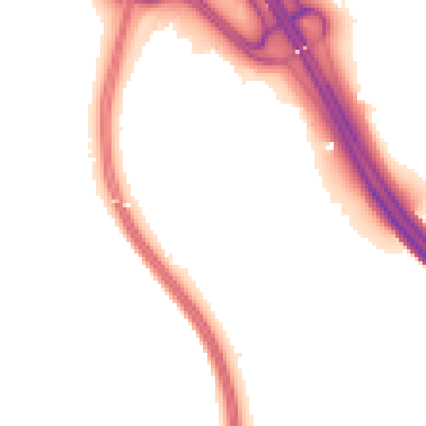Night-time road noise heatmap for ME5 9RB