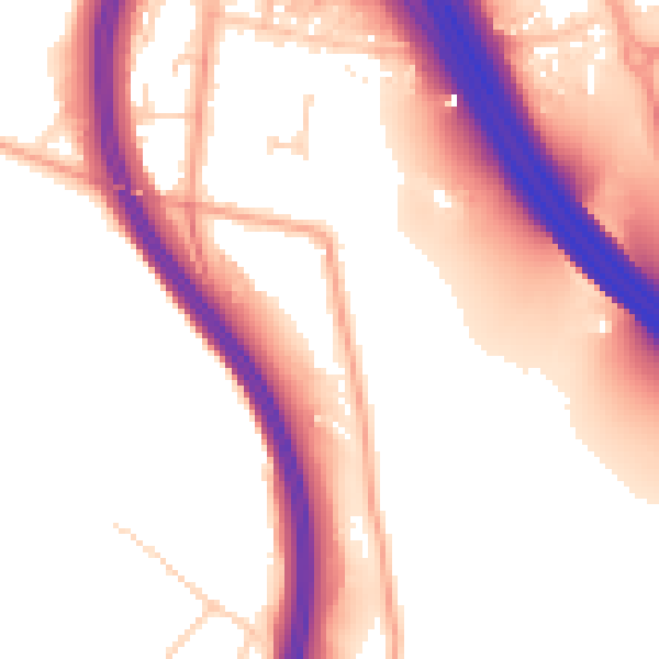 Daytime road noise heatmap for ME5 9RD
