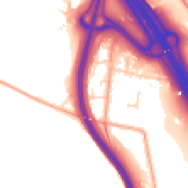 Daytime road noise heatmap for ME5 9RL