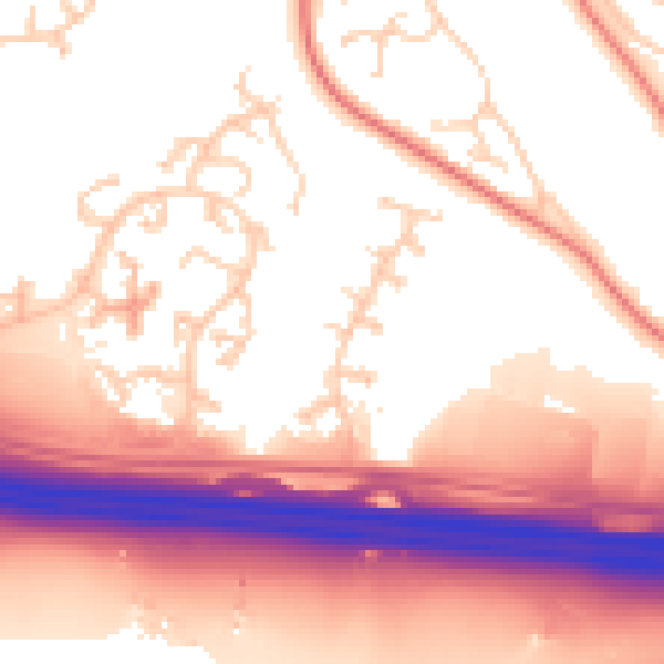 Daytime road noise heatmap for ME5 9SR