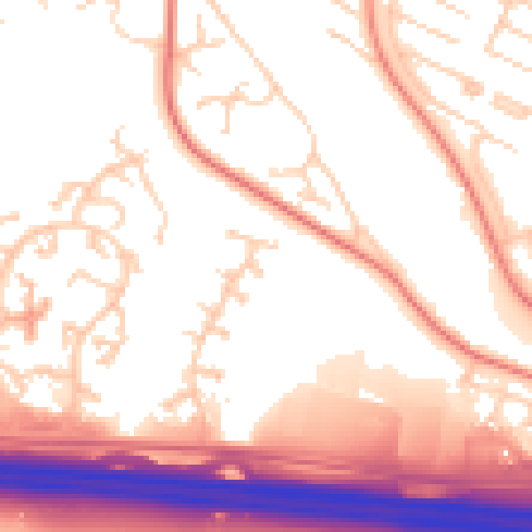 Daytime road noise heatmap for ME5 9SS