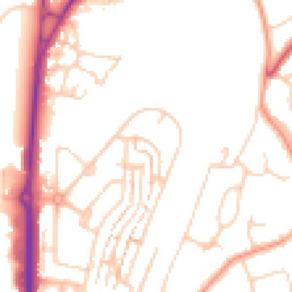 Daytime road noise heatmap for ME5 9TX