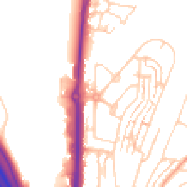 Daytime road noise heatmap for ME5 9UP