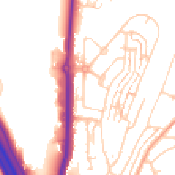 Daytime road noise heatmap for ME5 9UU