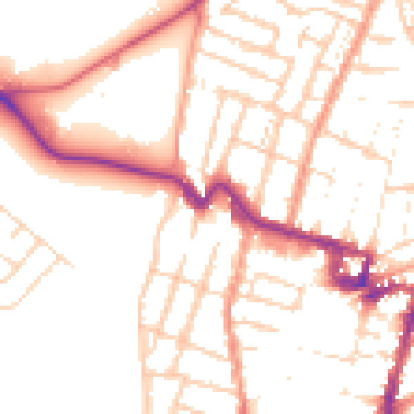 Daytime road noise heatmap for ME7 1BD