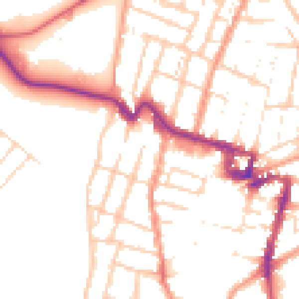 Daytime road noise heatmap for ME7 1BJ