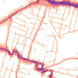 Daytime road noise heatmap for ME7 1DP