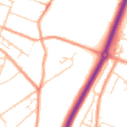 Daytime road noise heatmap for ME7 2AZ