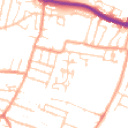 Daytime road noise heatmap for ME7 2PY