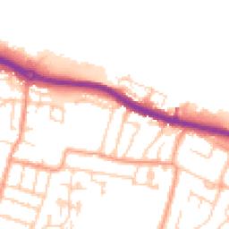 Daytime road noise heatmap for ME7 2QX