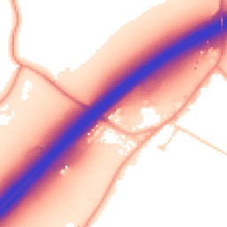 Daytime road noise heatmap for ME7 3JX