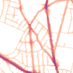 Daytime road noise heatmap for ME7 5XW