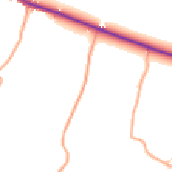 Daytime road noise heatmap for ME9 0ET