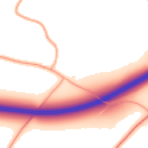 Daytime road noise heatmap for ME9 0HD