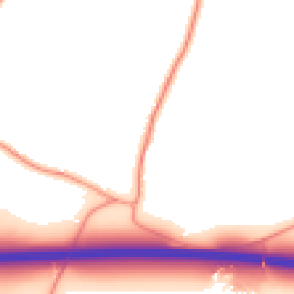 Daytime road noise heatmap for ME9 0JN