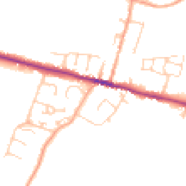 Daytime road noise heatmap for ME9 7LR