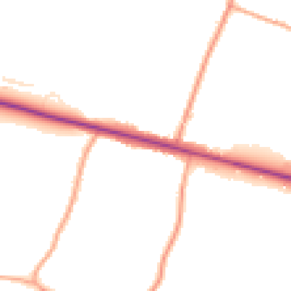 Daytime road noise heatmap for ME9 7NZ
