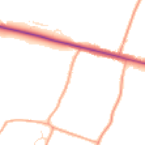Daytime road noise heatmap for ME9 7TD