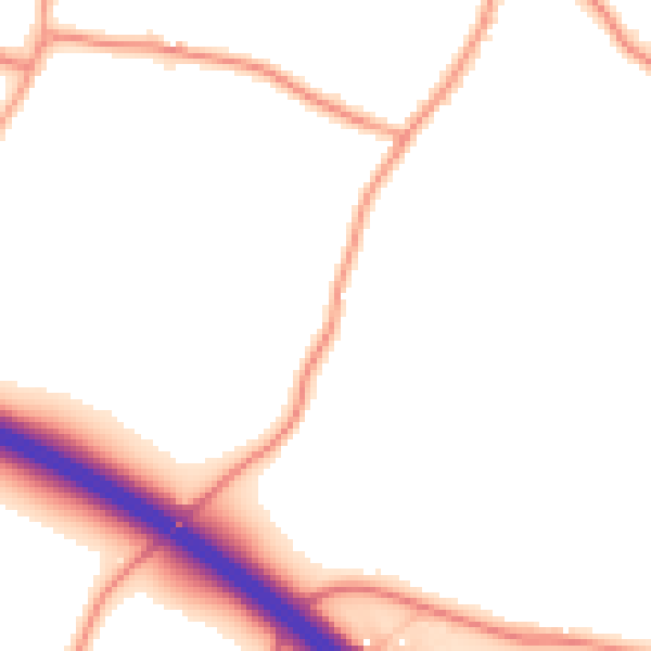 Daytime road noise heatmap for ME9 8AL