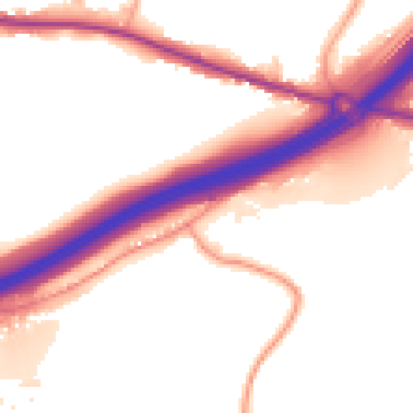 Daytime road noise heatmap for ME9 8BU