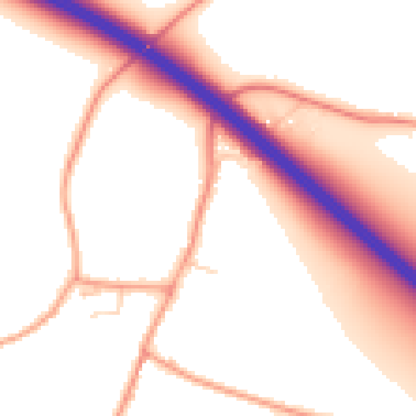Daytime road noise heatmap for ME9 8EH