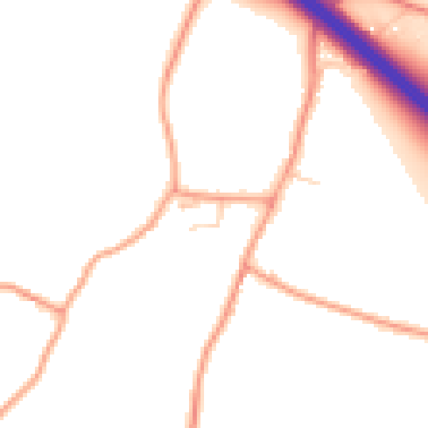 Daytime road noise heatmap for ME9 8ER