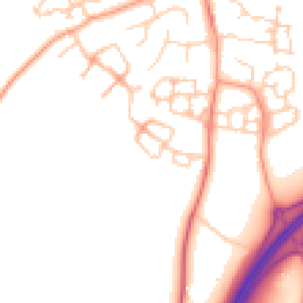 Daytime road noise heatmap for ME9 8GR