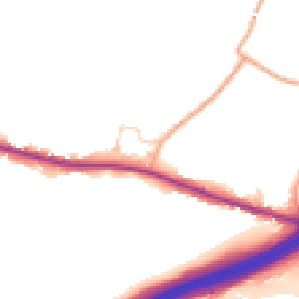 Daytime road noise heatmap for ME9 8GS