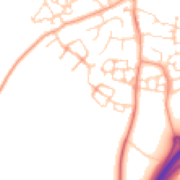 Daytime road noise heatmap for ME9 8GX