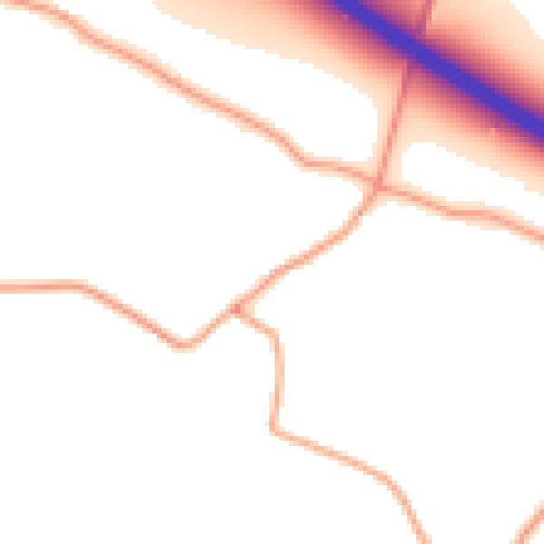 Daytime road noise heatmap for ME9 8HE