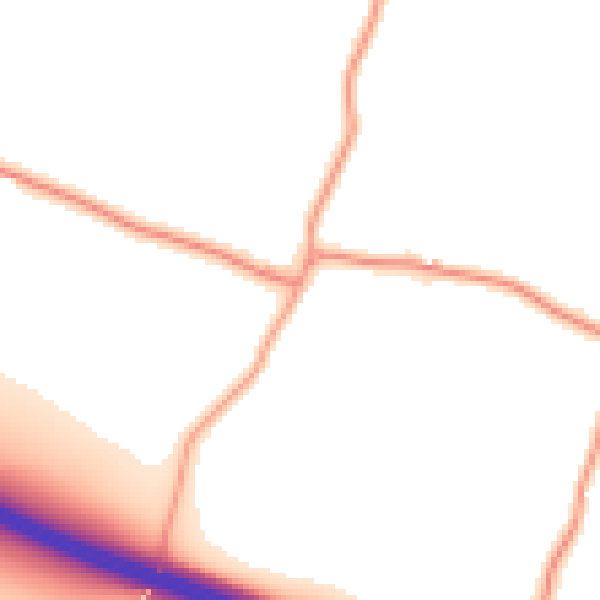 Daytime road noise heatmap for ME9 8LE