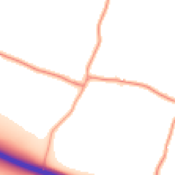 Daytime road noise heatmap for ME9 8LG