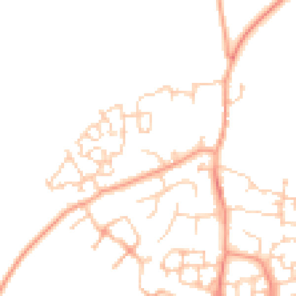Daytime road noise heatmap for ME9 8LU