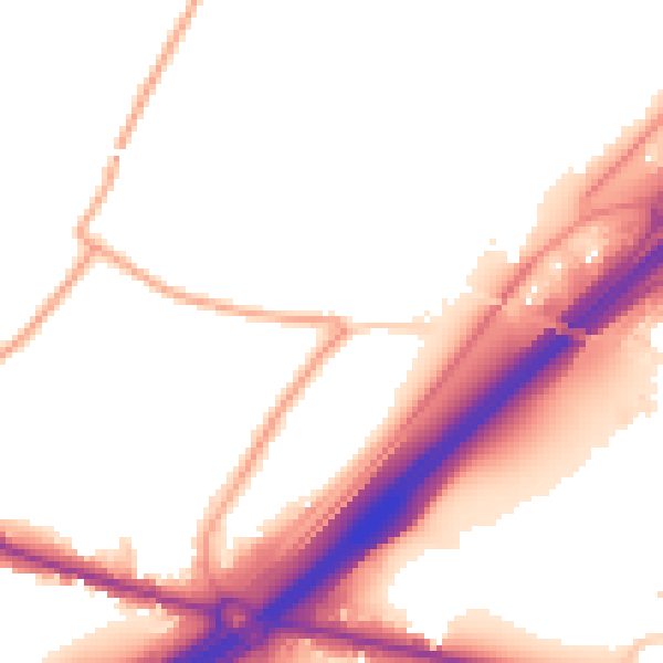 Daytime road noise heatmap for ME9 8PB
