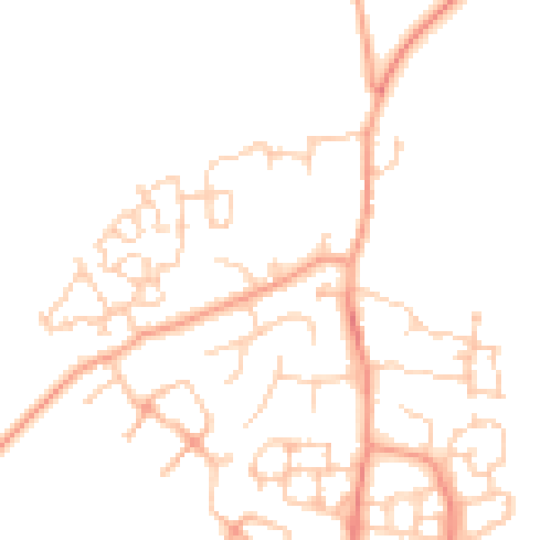 Daytime road noise heatmap for ME9 8RT