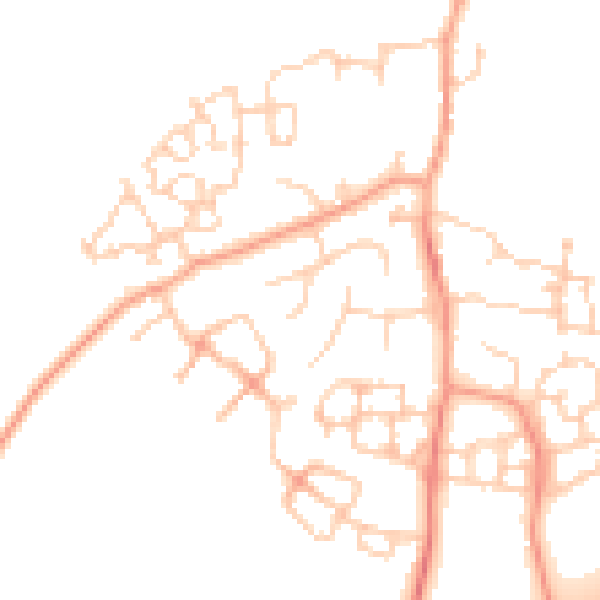 Daytime road noise heatmap for ME9 8SB