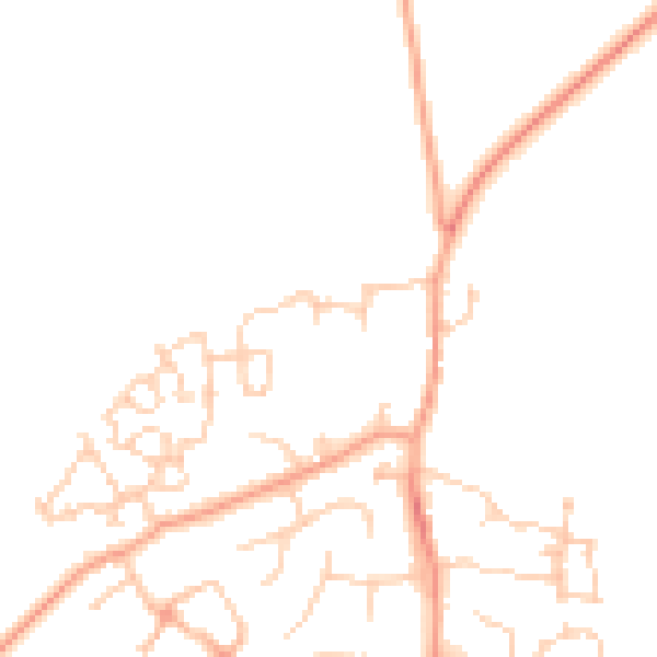 Daytime road noise heatmap for ME9 8TG