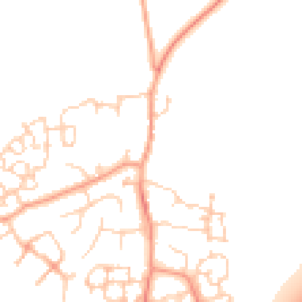 Daytime road noise heatmap for ME9 8TH