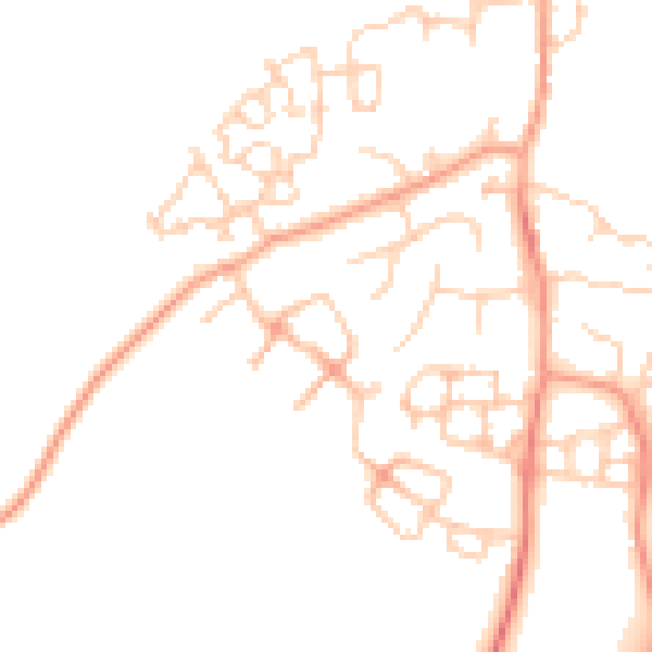 Daytime road noise heatmap for ME9 8XG