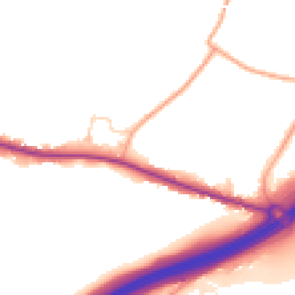 Daytime road noise heatmap for ME9 8XL