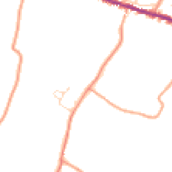 Daytime road noise heatmap for ME9 9AG