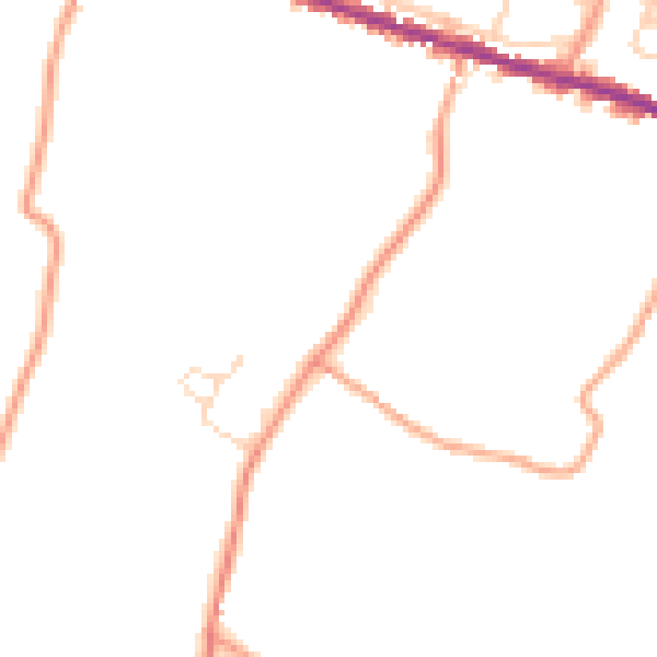 Daytime road noise heatmap for ME9 9BE