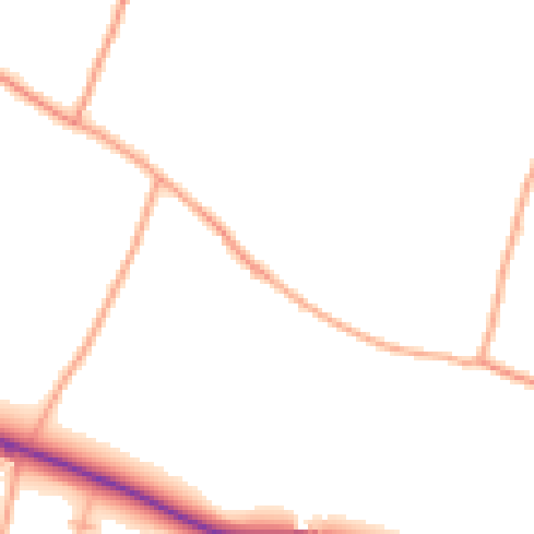 Daytime road noise heatmap for ME9 9BZ