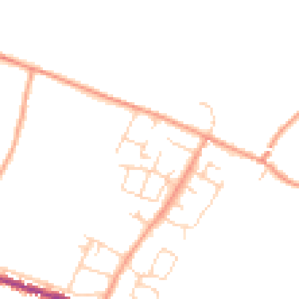 Daytime road noise heatmap for ME9 9DP