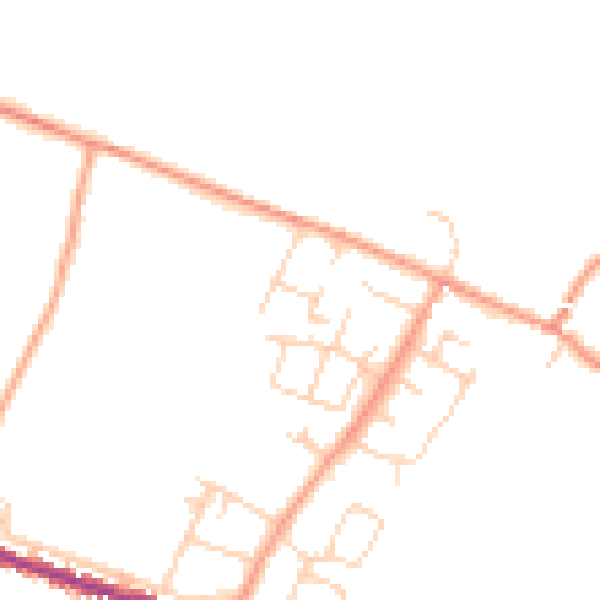 Daytime road noise heatmap for ME9 9DW