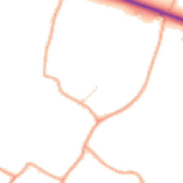Daytime road noise heatmap for ME9 9JW