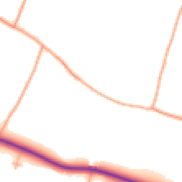 Daytime road noise heatmap for ME9 9LF