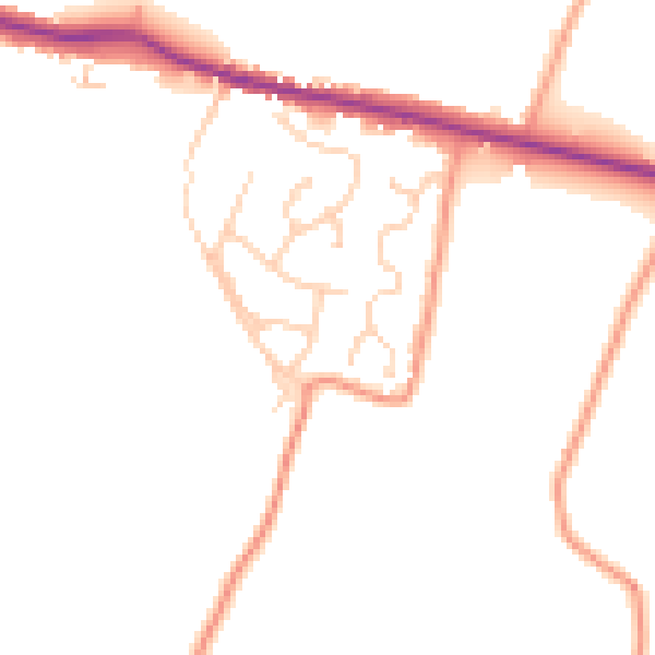Daytime road noise heatmap for ME9 9NB