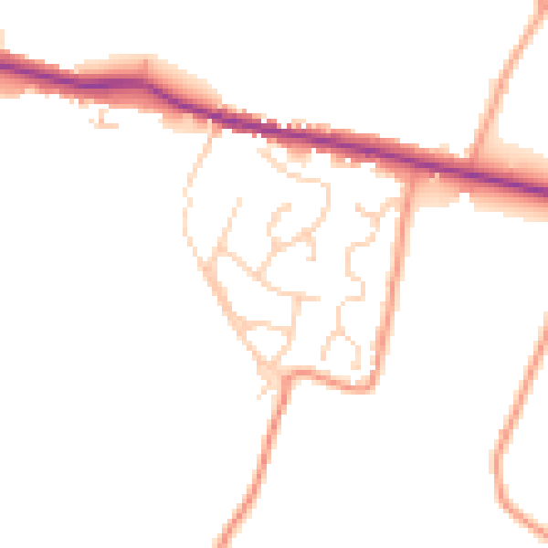 Daytime road noise heatmap for ME9 9ND