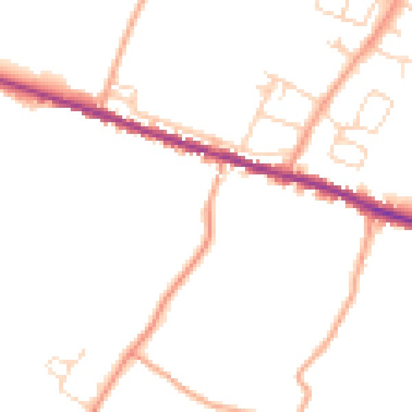 Daytime road noise heatmap for ME9 9RP